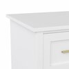 Martha Stewart Hutton Shaker Style Home Office Desk w/Storage in White w/Polished Brass Hardware ZG-ZP-09-WH-GLD-MS